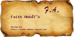 Faith Abbás névjegykártya